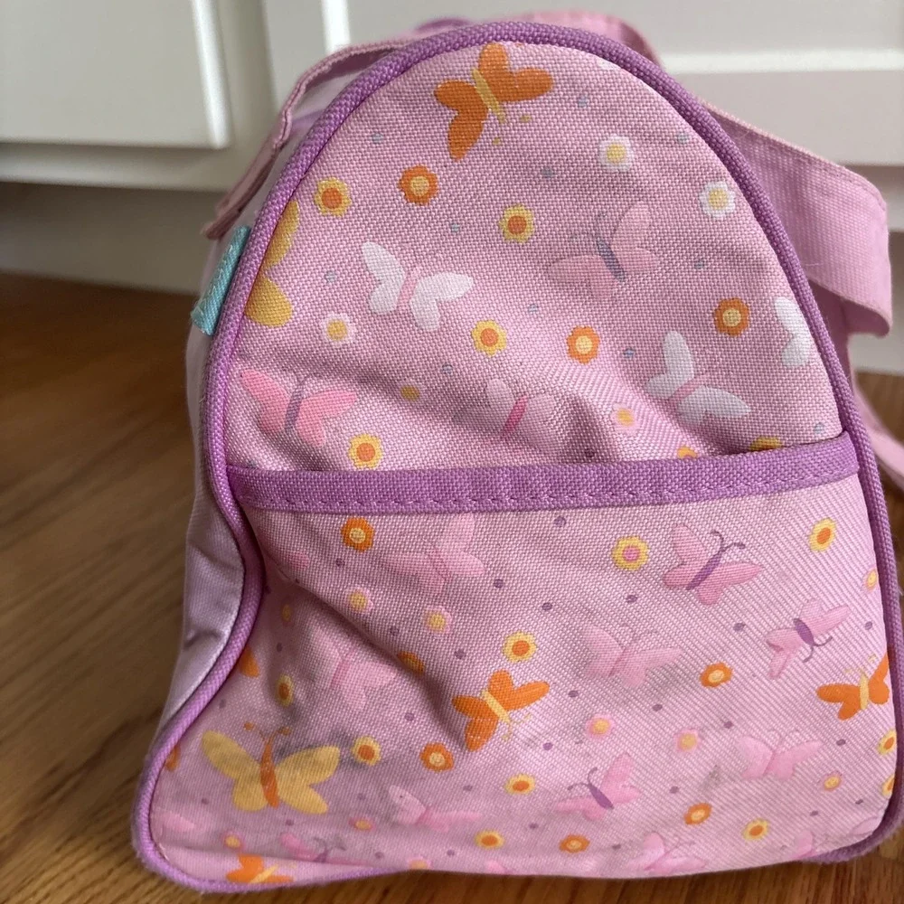Vtg Care Bears Duffle Bag Tote Pink & Purple Overnight Love A Lot Friend Retro